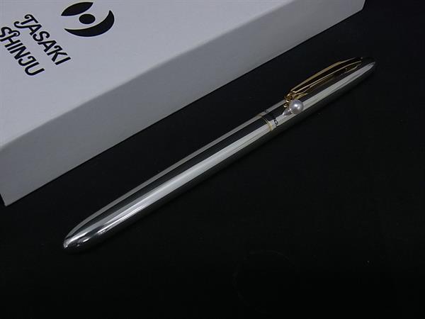 乐天商城 - ■美品■ TASAKI タサキ 本真珠 アコヤ真珠 パール 約5mm ボールペン 筆記用具 文房具 ステーショナリー シルバー系 DK5591