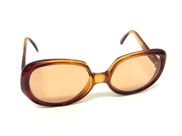 ■美品■ ChristianDior クリスチャンディオール 135 5174 OPTYL サングラス メガネ 眼鏡 レディース メンズ クリアブラウン系 DM7722