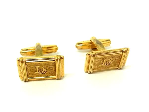 ChristianDior クリスチャンディオール ヴィンテージ カフリンクス カフスボタン アクセサリー ビジネス 紳士 ゴールド系 DM7729