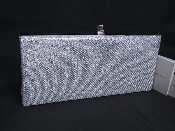 ■新品同様■ JIMMY CHOO ジミーチュウ CELESTE キャンバス クラッチバッグ セカンドバッグ レディース ..