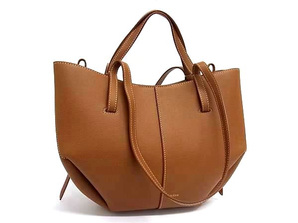 ■新品■未使用■ POLENE ポレーヌ Cyme レザー ポーチ付き ハンドバッグ ショルダー トート 肩掛けかばん レディース FR4948のサムネイル