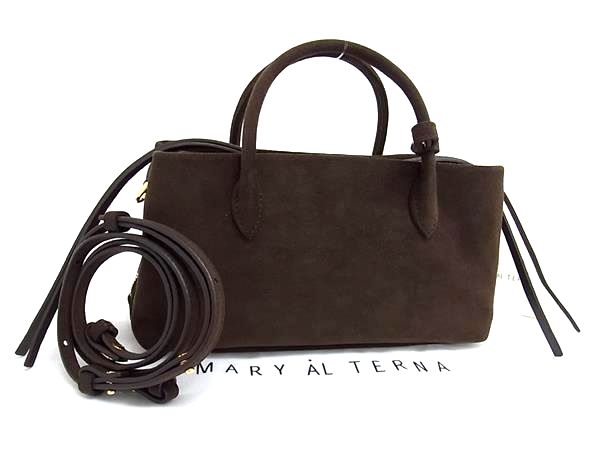 Other - ■新品同様■ MARY AL TERNA メアリオルターナ スエード RIKYU 2WAY クロスボディ ハンドバッグ ショルダー ブラウン系 FR4955