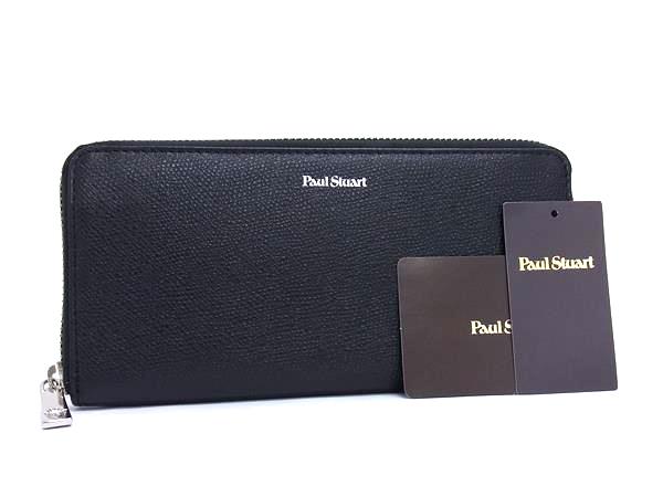 ■新品■未使用■Paul Stuart ポールスチュアート レザー ラウンドファスナー 長財布 ウォレット 小銭入れ..