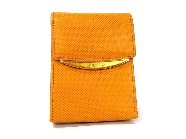 樂天商城 - ■美品■ ungaro ウンガロ シガレットケース タバコケース 煙草ケース マルチポーチ メンズ レディース イエロー系 DD9595