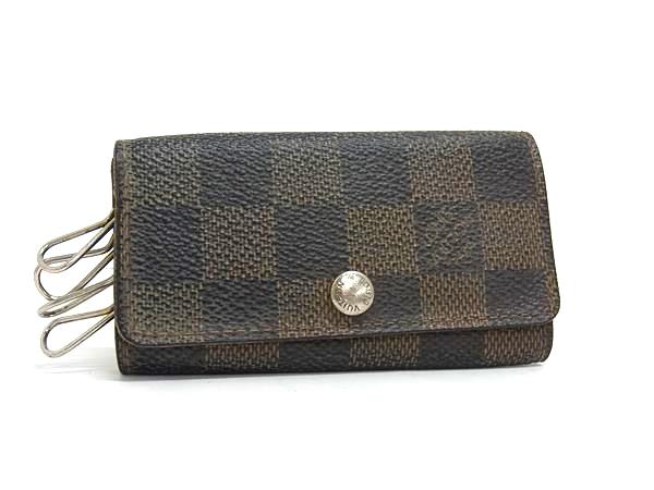 LOUIS VUITTON ルイヴィトン N62631 ダミエ ミュルティクレ4 4連 キーケース 鍵入れ レディース メンズ ブラウン系 DK5874