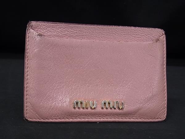 miumiu ミュウミュウ レザー カードケ
