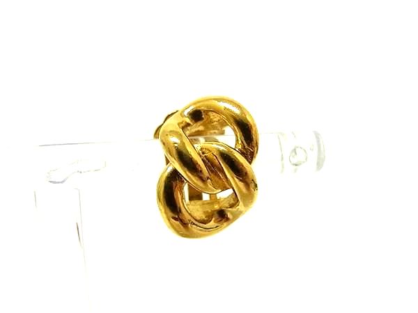 ■美品■ ChristianDior クリスチャンディオール ヴィンテージ 片耳のみ クリップ式 イヤリング アクセサリー ゴールド系 DM7741