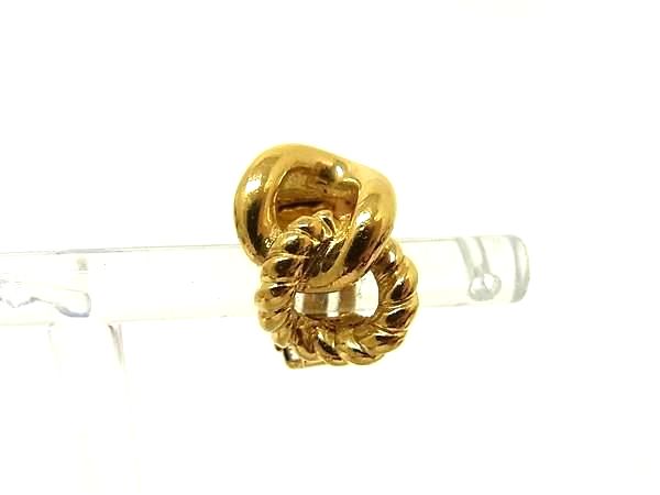 ■美品■ ChristianDior クリスチャンディオール ヴィンテージ 片耳のみ クリップ式 イヤリング アクセサリー ゴールド系 DM7742