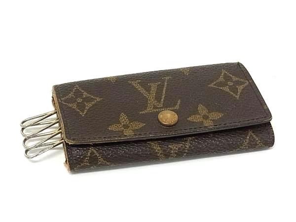 LOUIS VUITTON ルイヴィトン M62631 モノグラム ミュルティクレ4 4連 キーケース 鍵入れ メンズ レディース ブラウン系 DM8465