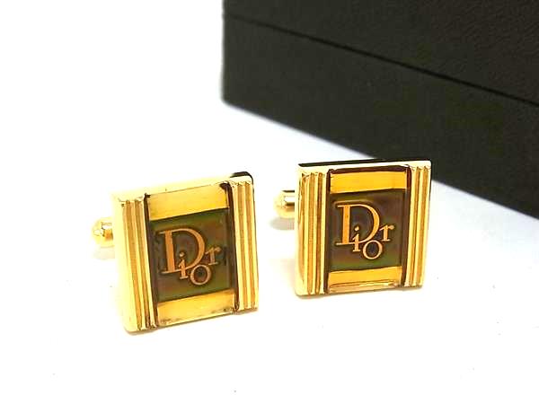 樂天商城 - ■美品■ ChristianDior クリスチャンディオール ヴィンテージ カフスボタン カフリンクス アクセサリー メンズ ゴールド系 DM8521