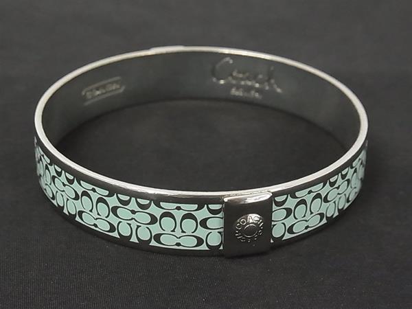 乐天商城 - COACH コーチ シグネチャー バングル アクセサリー レディース ミントグリーン系×シルバー系 DM8549