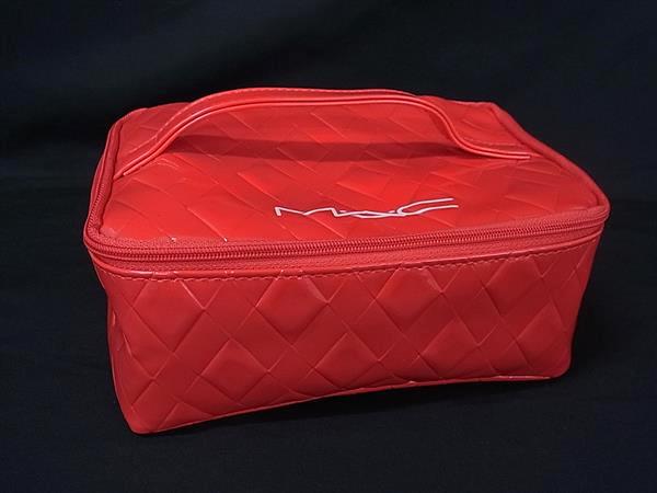 ■極美品■ M 8729 A 8729 C マック PVC バニティバッグ メイクボックス 化粧ポーチ マルチケース 小物入れ レッド系 DM8961