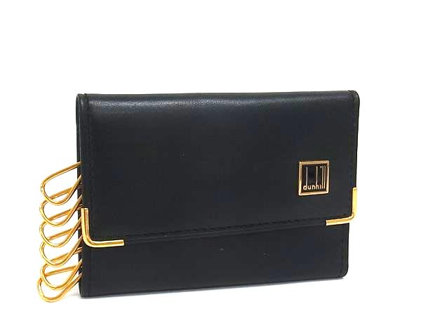 ■美品■ dunhill ダンヒル コンフィデンシャル レザー 6連 キーケース 鍵入れ メンズ ブラック系 DM8973