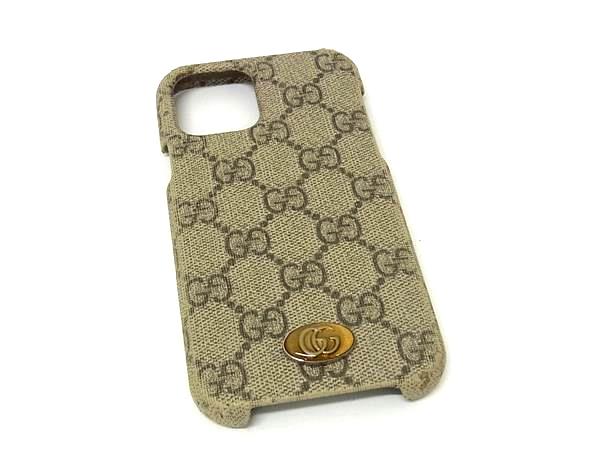 GUCCI グッチ 668406 617664 GGマーモント GG柄 PVC iPhone12/12Pro 対応 アイフォンケース スマホケース ベージュ系 GC2839