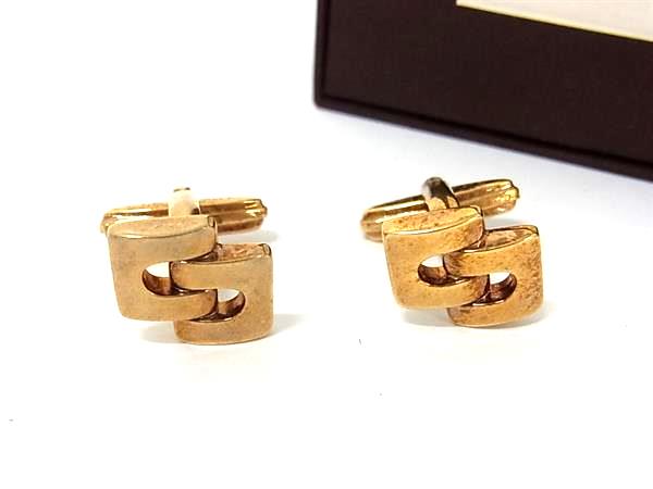 ChristianDior ディオール ヴィンテージ カフスボタン カフリンクス アクセサリー ビジネス 紳士 メンズ ゴールド系 DK5415