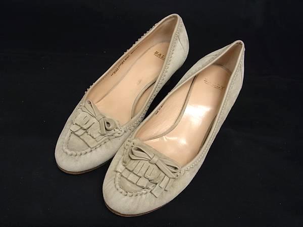 ■美品■ BALLY バリー スエード ヒール パンプス 表記サイズ35 1/2 (約22.5cm) 靴 シューズ レディース グレー系 DK5790