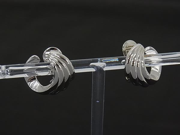 ■美品■ MONET モネ クリップ式 イヤリング アクセサリー レディース シルバー系 DM8498