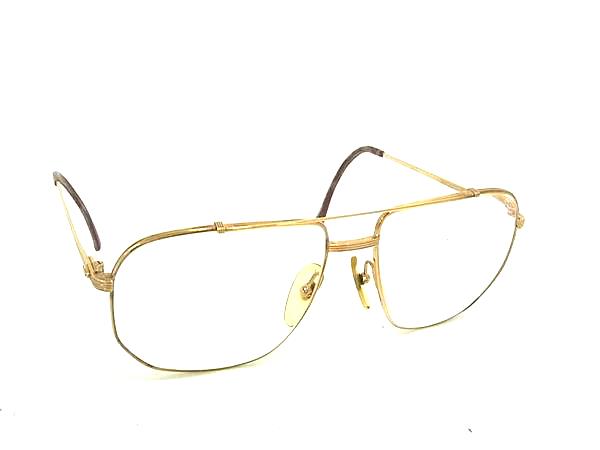 ChristianDior ディオール 2593 41 58□16 140 度入り メガネ 眼鏡 めがね メンズ レディース ゴールド系 DM8993