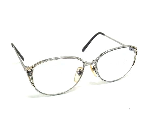 樂天商城 - CELINE セリーヌ マカダム CL-156 54□14-135 ラインストーン 度入り メガネ 眼鏡 レディース シルバー系 DM9002