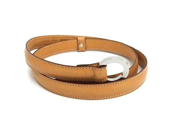 ■美品■ COACH コーチ 8582 レザー シルバー金具 ベルト レディース ブラウン系 DJ0460