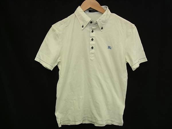■美品■ BURBERRY バーバリーブラックレーベル コットン100％ 半袖 シャツ トップス 表記サイズ 2 メンズ ホワイト系 DK3614