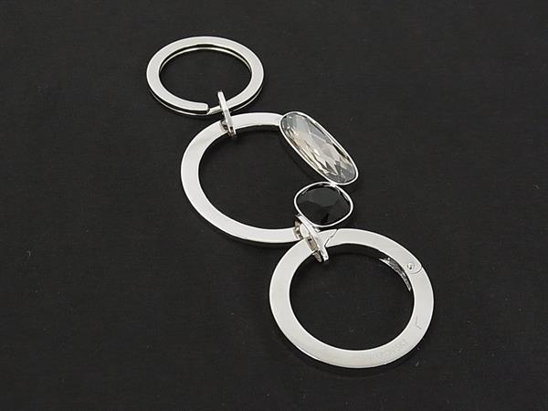 Hawaiian Jewelry - ■美品■ SWAROVSKI スワロフスキー カラーストーン キーホルダー キーリング バッグチャーム レディース メンズ シルバー系 DM9060