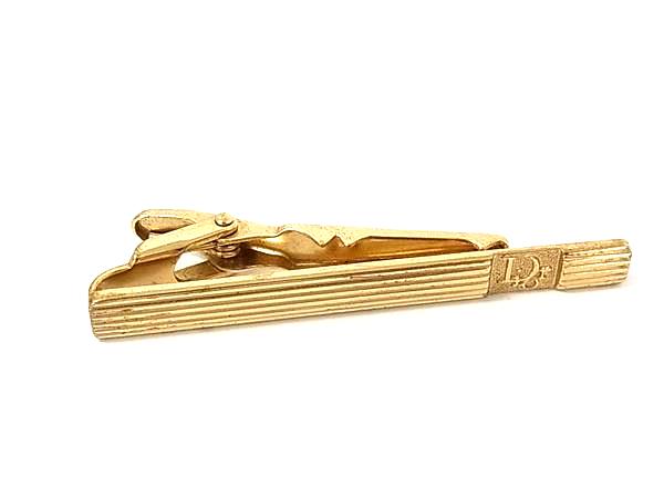 ChristianDior クリスチャンディオール ヴィンテージ タイクリップ ネクタイピン アクセサリー ビジネス 紳士 ゴールド系 DM9112