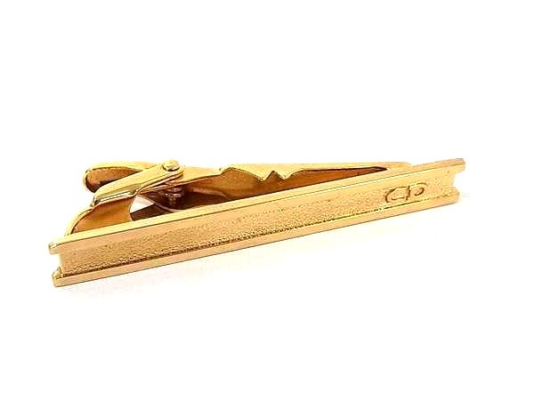 ChristianDior クリスチャンディオール ヴィンテージ タイクリップ ネクタイピン アクセサリー ビジネス 紳士 ゴールド系 DM9214
