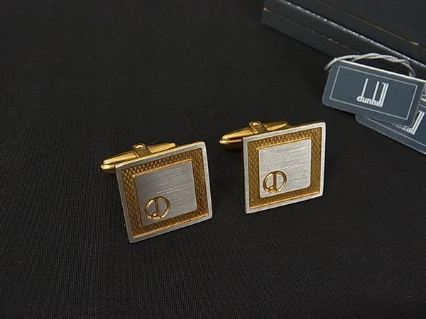 dunhill ダンヒル カフリンクス カフスボタン アクセサリー ビジネス 紳士 メンズ ゴールド系×シルバー系 DM9240