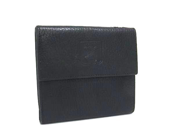 乐天商城 - CELINE セリーヌ マカダム レザー 二つ折り 財布 ウォレット 札入れ 小銭入れ メンズ レディース ブラック系 DM9260