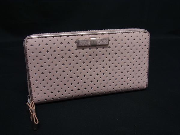 ANTEPRIMA アンテプリマ レザー ラウンドファスナー 長財布 ウォレット 札入れ 小銭入れ カード入れ レディース ピンク系 DK2280