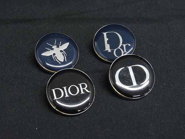 Indian Jewelry - ChristianDior クリスチャンディオール ピンバッジ ピンブローチ アクセサリー 4点セット レディース ネイビー系×ブラック系 DM9344