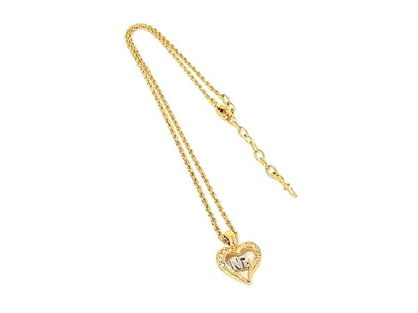 Boulder - ■美品■ NINA RICCI ニナリッチ ラインストーン ハート ネックレス ペンダント アクセサリー レディース ゴールド系 DM9476