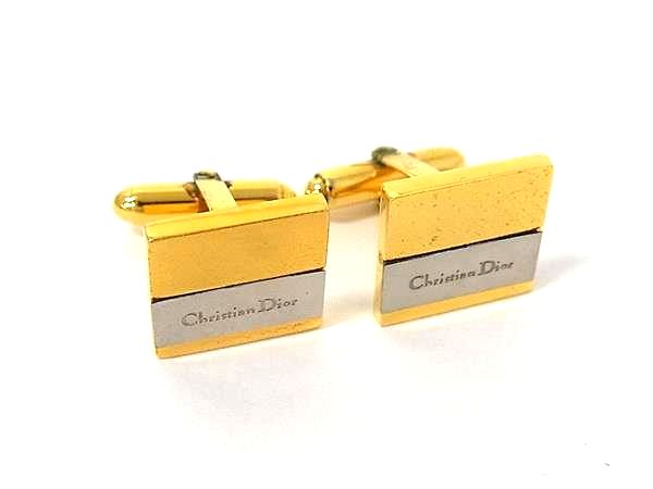 樂天商城 - ChristianDior クリスチャンディオール ヴィンテージ カフリンクス カフスボタン アクセサリー ゴールド系×シルバー系 DM9554