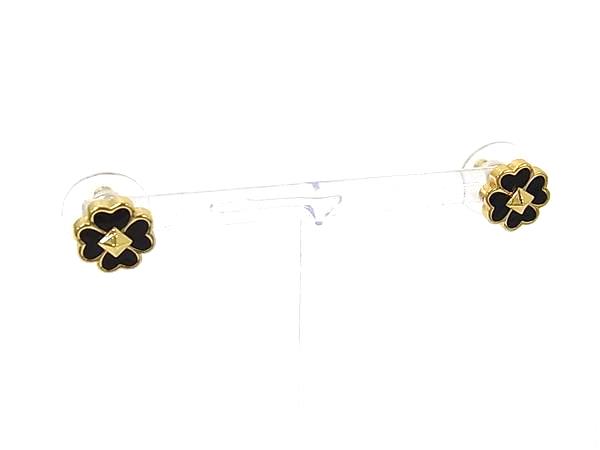 乐天商城 - ■美品■ kate spade ケイトスペード クローバー ピアス アクセサリー レディース ゴールド系×ブラック系 DM9577