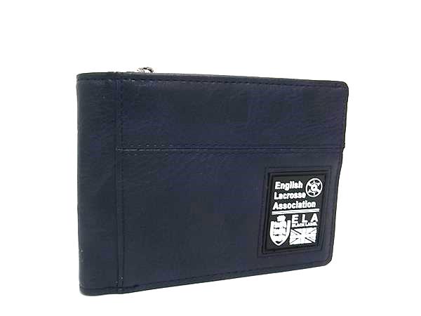 乐天商城 - ■極美品■ E.L.A イーエルエー レザー 二つ折り 財布 ウォレット 札入れ 小銭入れ メンズ ネイビー系 DM9721