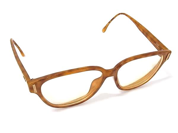ChristianDior クリスチャンディオール 2550A 11 58□14 べっ甲調 度入り メガネ 眼鏡 めがね ブラウン系 DM9768