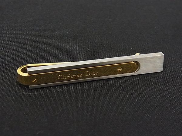 ChristianDior ディオール ヴィンテージ ネクタイピン タイクリップ アクセサリー 紳士 メンズ シルバー系×ゴールド系 DM9596