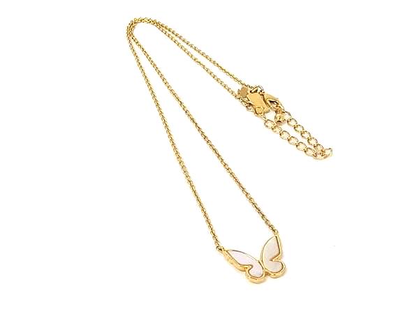 乐天商城 - ■新品同様■ kate spade ケイトスペード ピンクシェル 蝶 ネックレス ペンダント アクセサリー レディース ゴールド系 DM9660