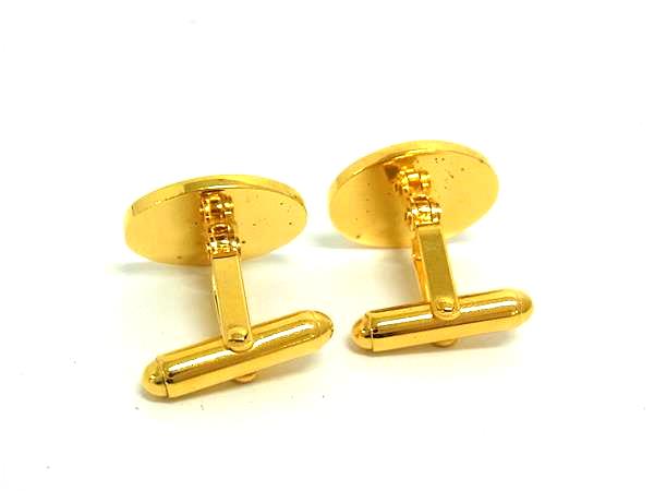 pleasure-Store 楽天市場店の■美品■ ChristianDior クリスチャンディオール ヴィンテージ カフリンクス カフスボタン アクセサリー ブラック系 ゴールド系 DN0478｜アングル2