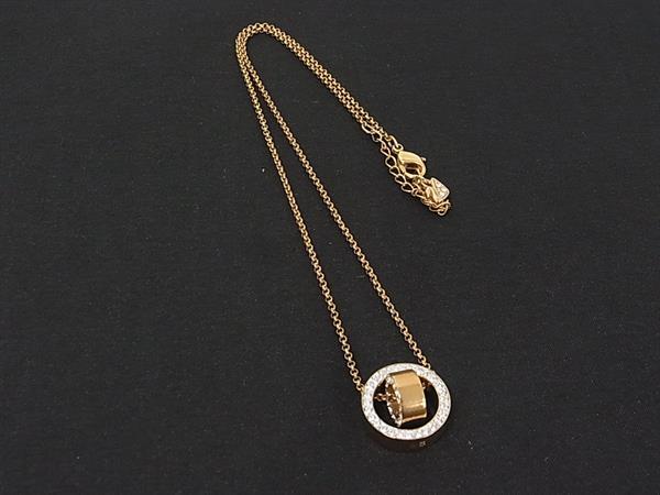 乐天商城 - ■美品■ SWAROVSKI スワロフスキー ラインストーン ネックレス ペンダント アクセサリー レディース ゴールド系 DN0482