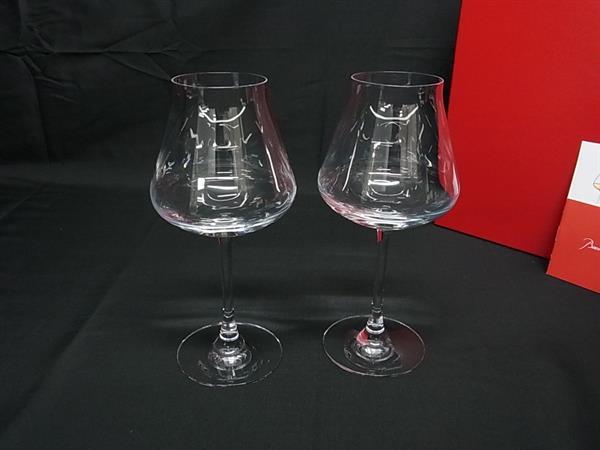 ■新品同様■ Baccarat バカラ シャトーバカラ クリスタルガラス ワイングラス テーブルウェア 食器 ペア 2客セット クリア BR1401