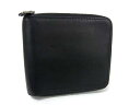 ■美品■ ARMANI EXCHANGE アルマーニエクスチェンジ レザー ラウンドファスナー ミニ財布 ウォレット メンズ ブラック系 DK6562