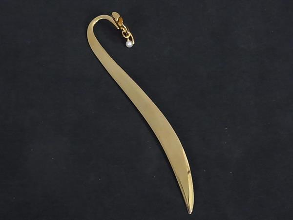 ■美品■ MIKIMOTO ミキモト 本真珠 アコヤ真珠 パール 約3mm リボン ブックマーク ブックマーカー 栞 し..