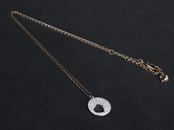樂天商城 - ■美品■ SWAROVSKI スワロフスキー ハート ラインストーン ネックレス ペンダント アクセサリー ピンクゴールド系 DK7475