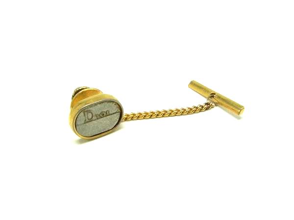 ChristianDior クリスチャンディオール タイチェーン タイピン アクセサリー 紳士 ビジネス メンズ ゴールド系 DM8845