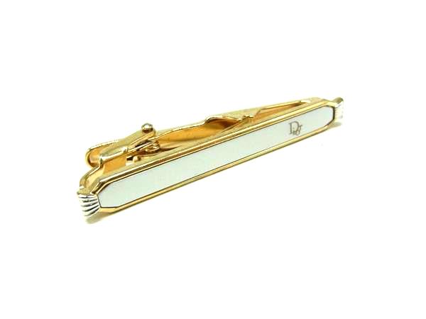 ChristianDior ディオール ネクタイピン タイクリップ アクセサリー 紳士 ビジネス メンズ ゴールド系 DM8853