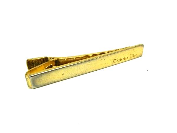 ChristianDior クリスチャンディオール ネクタイピン タイクリップ アクセサリー 紳士 ビジネス メンズ ゴールド系 DM8859