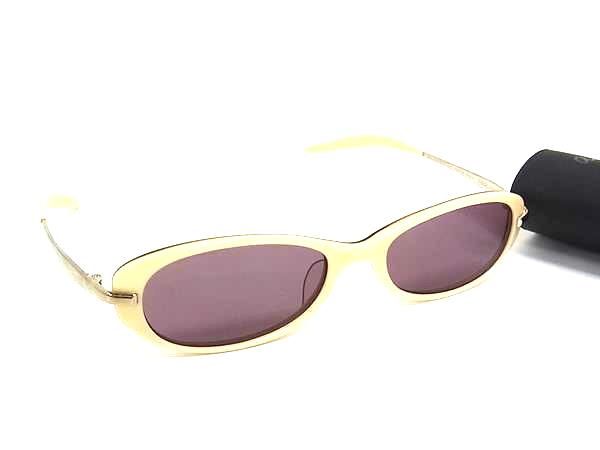 乐天商城 - ■美品■ agnes b. アニエスベー AB-1726 サングラス メガネ 眼鏡 レディース メンズ ベージュ系DN0378