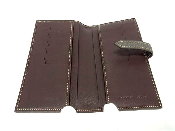 ■新品■未使用■ MAISON TAKUYA メゾンタクヤ レザー二つ折り 財布 小銭入れ カード入れ グレージュ系 BQ2850